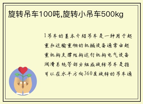 旋转吊车100吨,旋转小吊车500kg 旋转吊车100吨,旋转小吊车500kg
