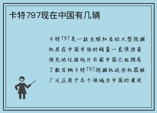 卡特797现在中国有几辆 卡特797现在中国有几辆